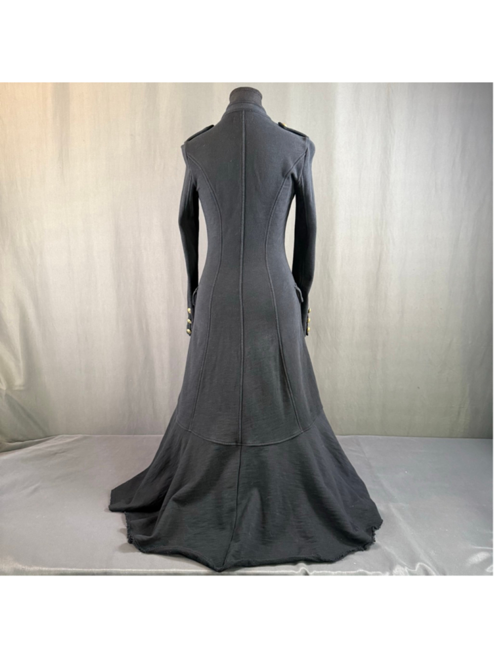 Ralph Lauren Denim & Supply Military Maxi Coat Dress Women M Gold Button Gothic - Picture 4 of 14